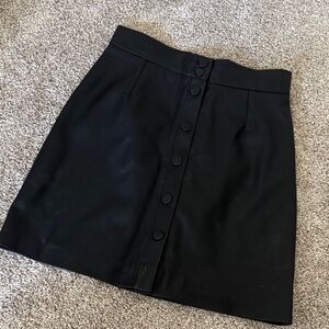 H&M Faux leather Button-Front A-Line Skirt Sz 6
